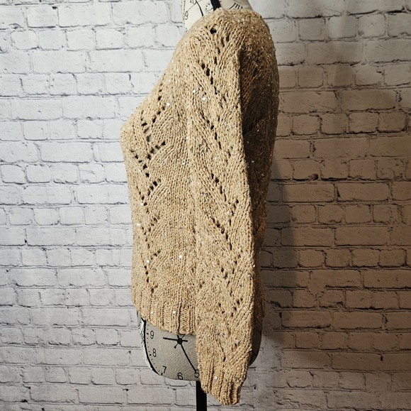 ⭐️ Ermanno Scervino sequin shimmer sweater size 38 US small - Picture 4 of 10